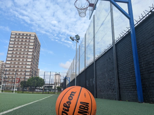 Profile of the basketball court N Queens Street, Belfast, United Kingdom