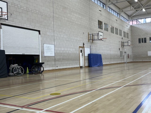 Profile of the basketball court Methodist College Belfast, Belfast, United Kingdom