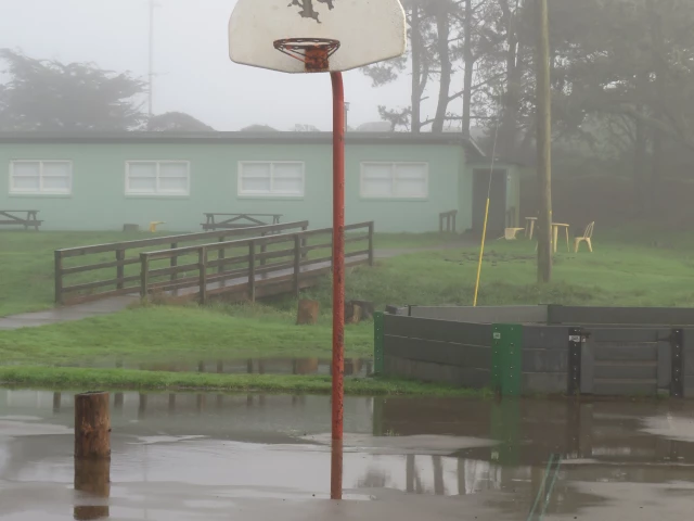 Profile of the basketball court YMCA Point Bonita, Sausalito, CA, United States