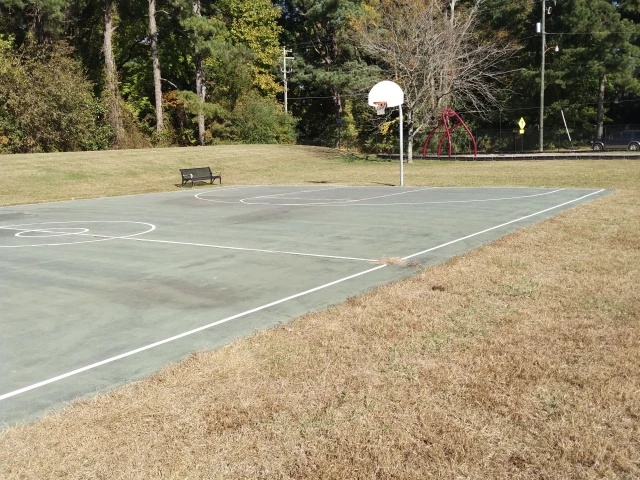 Profile of the basketball court Kiwanas Municipal Park, Williamsburg, VA, United States