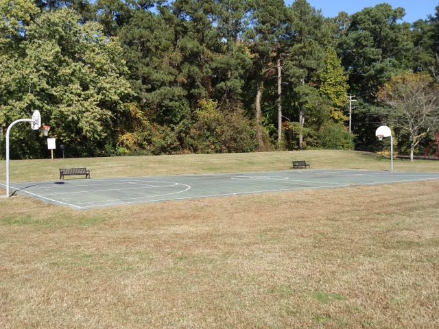 Profile of the basketball court Kiwanas Municipal Park, Williamsburg, VA, United States
