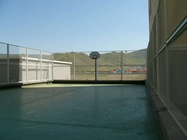 Profile of the basketball court Japan Town, Ulaanbaatar, Mongolia