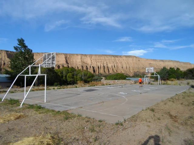 Profile of the basketball court Iglesia de Yavi Chico, Yavi Chico, Argentina