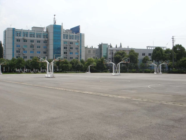 Profile of the basketball court Yixing No.1 Middle School, Wuxi, China