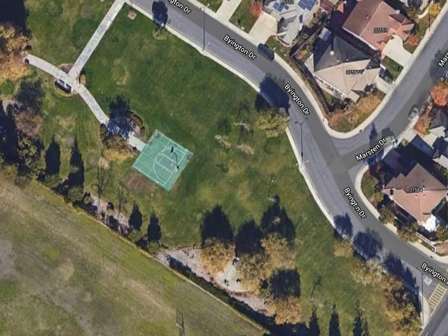 Profile of the basketball court Byington Drive Park, Newark, CA, United States