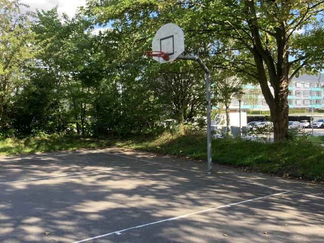 Profile of the basketball court lille bane. lidt slidt men kan bruges, Brøndby, Denmark
