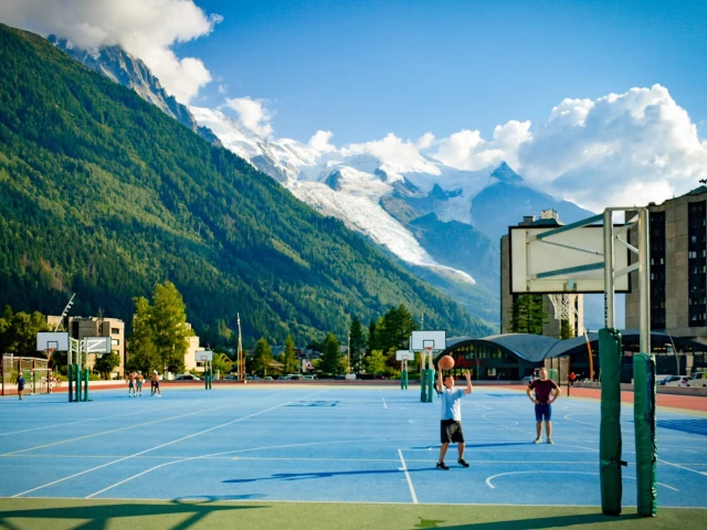 Profile of the basketball court L'anneau (Chamonix Basketball), Chamonix-Mont-Blanc, France
