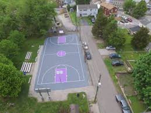 Profile of the basketball court C'Jon Saunders Memorial Park, Phoenixville, PA, United States