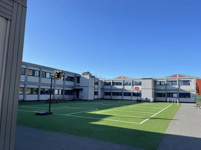 Profile of the basketball court British International School of Stockholm (BISS), Danderyd, Sweden