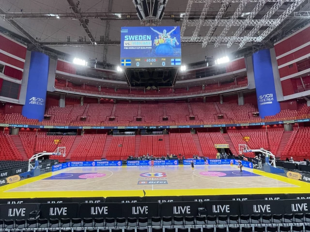 Profile of the basketball court Avicii Arena, Johanneshov, Sweden