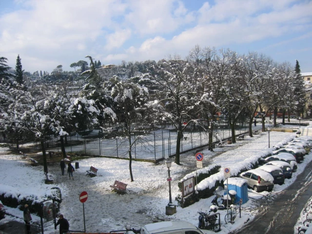 The court at Piazza Tasso in winter.