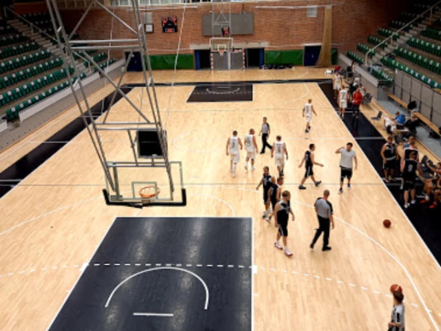 Profile of the basketball court Vejlby Risskov Hallen, Risskov, Denmark