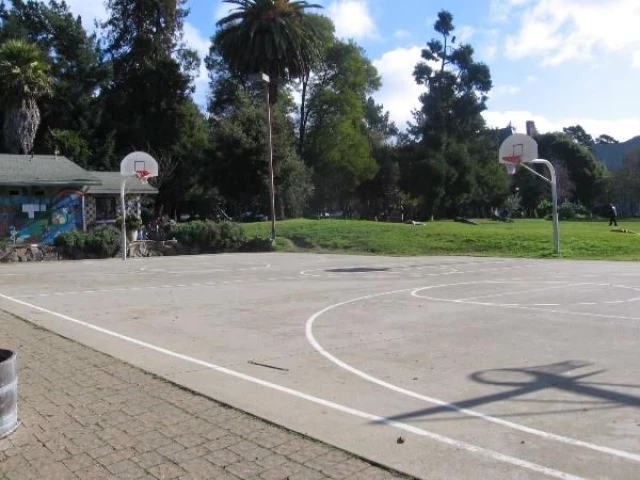 Profile of the basketball court People´s Park, Berkeley, CA, United States