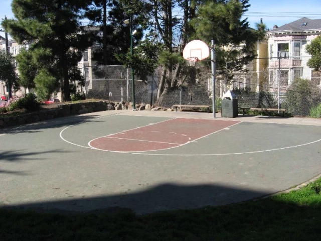 Profile of the basketball court Koshland Park, San Francisco, CA, United States