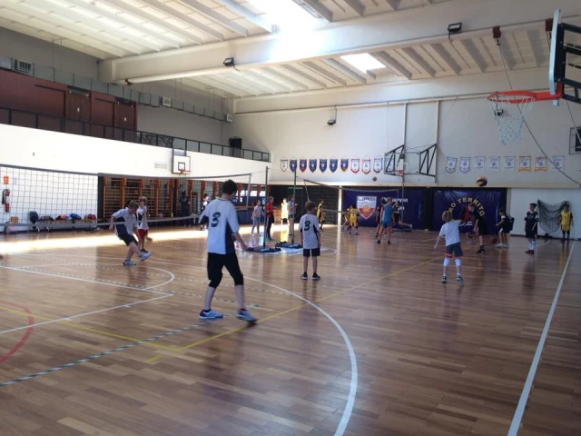 Profile of the basketball court Uruguayan American School, Montevideo, Uruguay