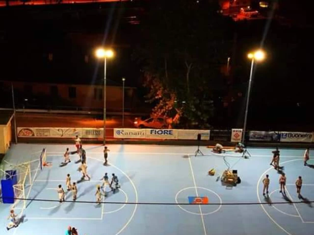 Profile of the basketball court Giobasket, Ortona, Italy