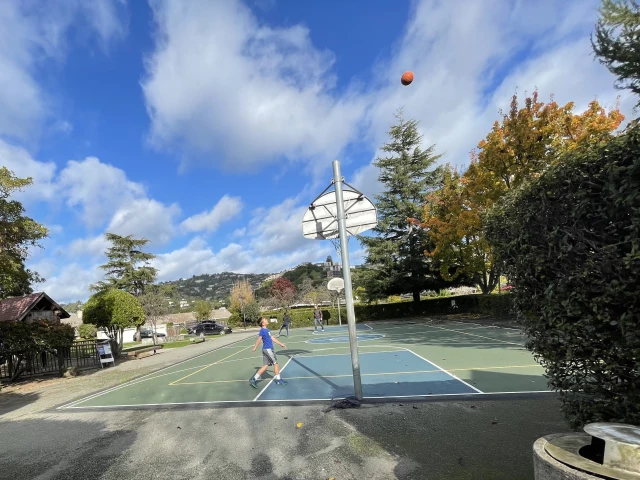 Profile of the basketball court Community Park, Belvedere Tiburon, CA, United States