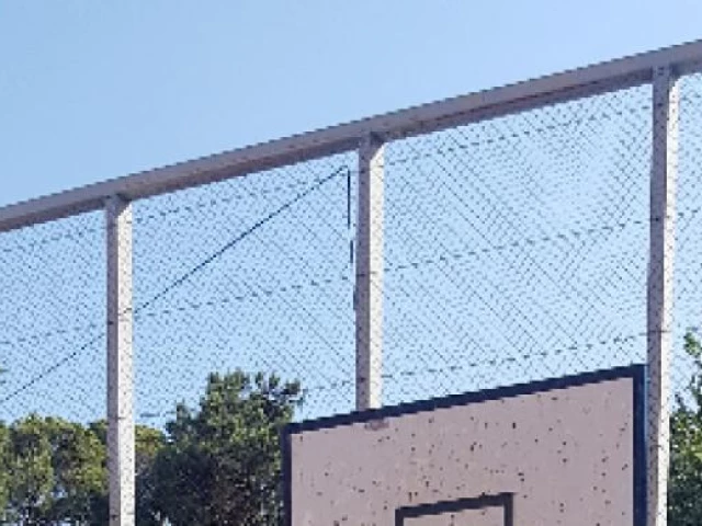 Profile of the basketball court Bogišićev park, Dubrovnik, Croatia