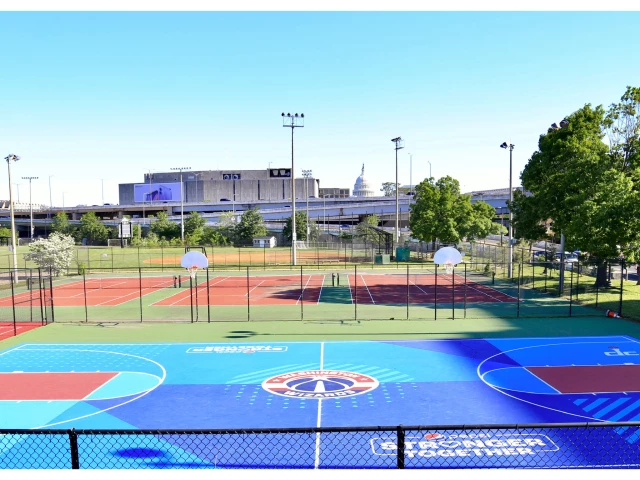 Profile of the basketball court Randall Recreation Center, Washington, DC, United States