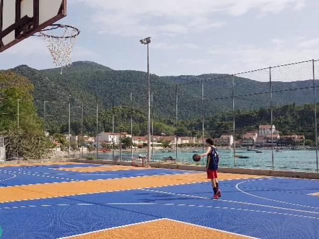 Profile of the basketball court by the beach Zuljana, Žuljana, Croatia
