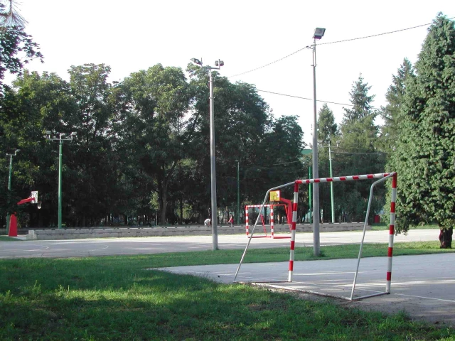 A basketball court in the region of Pomoravlije.