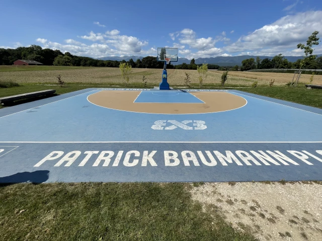 Profile of the basketball court Patrick Baumann Playground, Mies, Switzerland