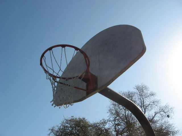Backboard and hoop - Rengstorff Park Streetball Courts, Mountain View, California