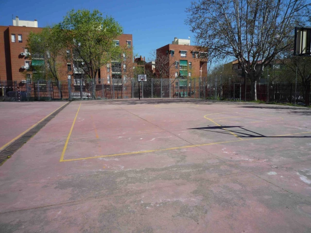 Basketball courts in Madrid, Spain.