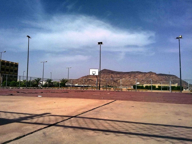 A basketball court in Medina, Saudi-Arabia.