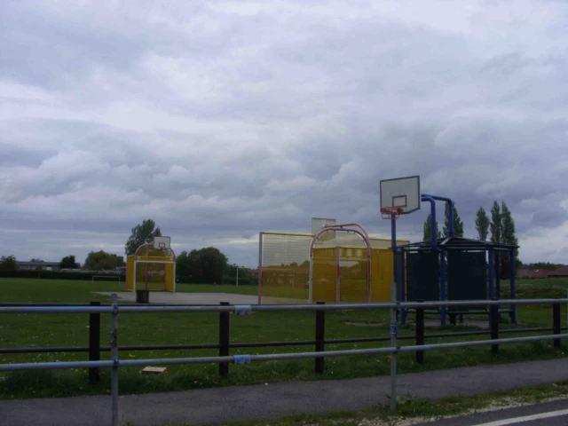 A basketball ground in Maltby, Rotherham-