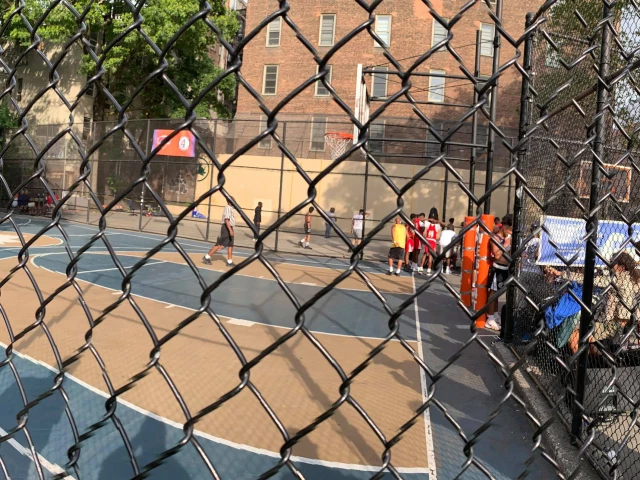 Profile of the basketball court The Cage, New York City, NY, United States