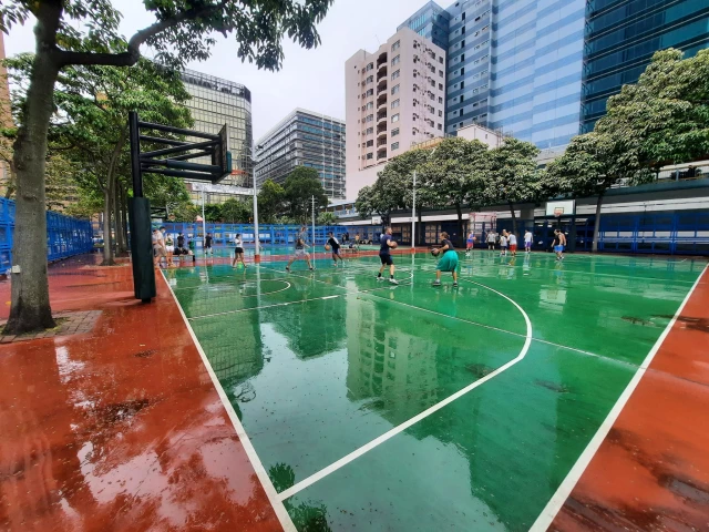 Profile of the basketball court Hong Tat Path Garden, Tsim Sha Tsui East, Hong Kong