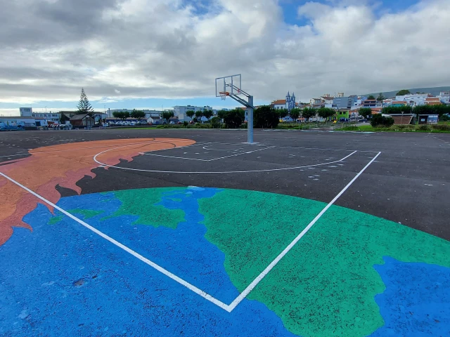 Profile of the basketball court 3x3 BasketArt Praia da Vitória by Nelson Coelho, Praia da Vitória, Portugal