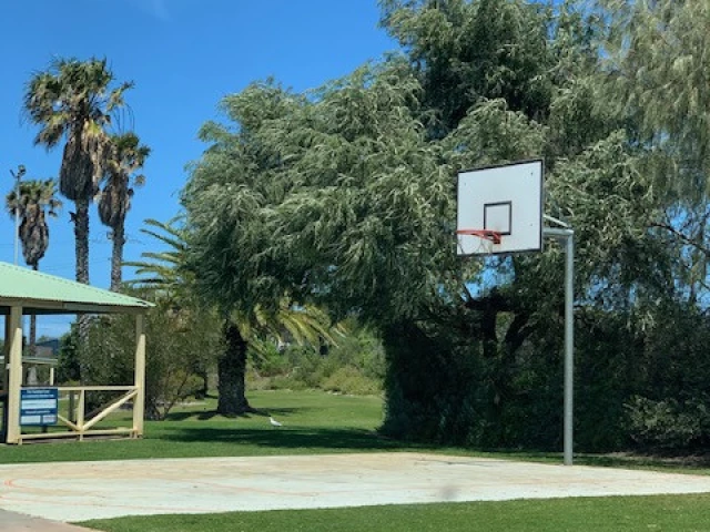 Profile of the basketball court Wangaree Park, Lancelin, Australia