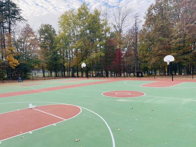 Profile of the basketball court Anne Moncure Wall Park, Montclair, VA, United States