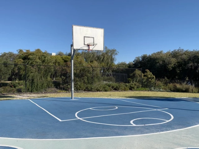 Profile of the basketball court Sensory Playground (near Optus Stadium), Burswood, Australia