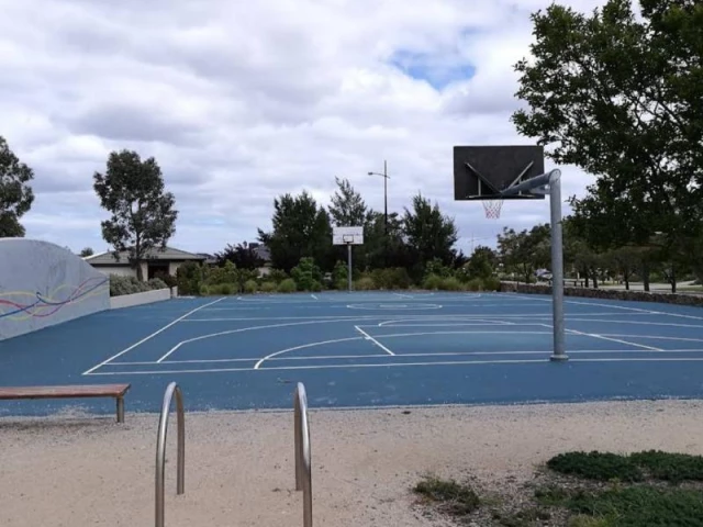Profile of the basketball court Delaney Boulevard Park, Williams Landing, Australia
