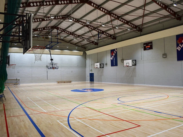 Profile of the basketball court The Crags Centre, Edinburgh, United Kingdom