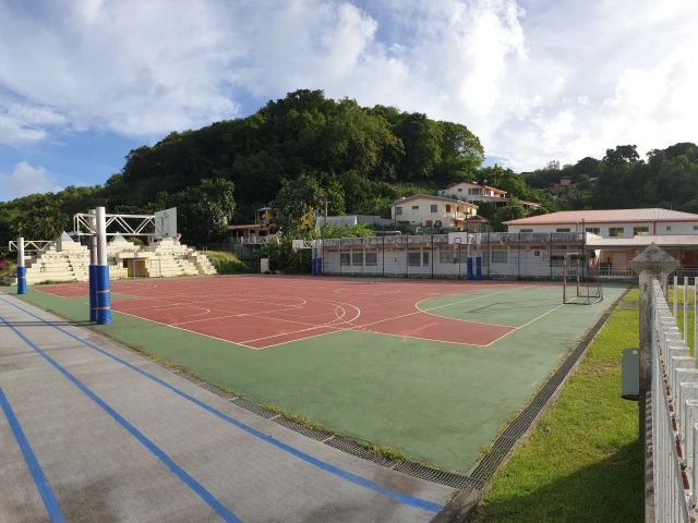 Profile of the basketball court College Isidore Pelage, Sainte-Anne, Martinique