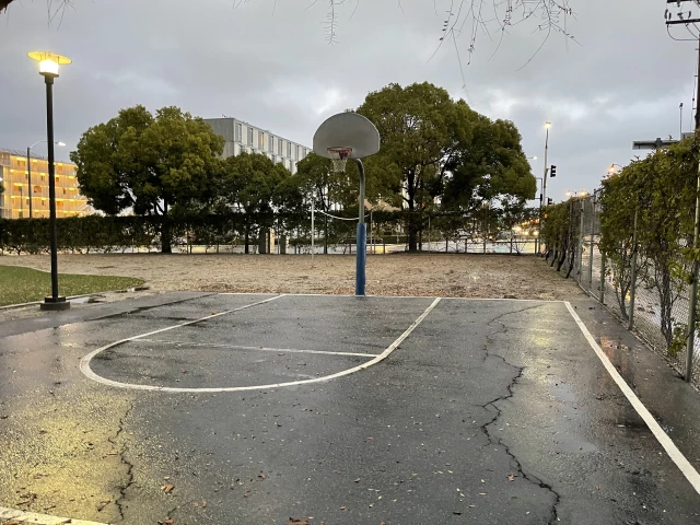 Profile of the basketball court West Campus Apartment Court, Isla Vista, CA, United States