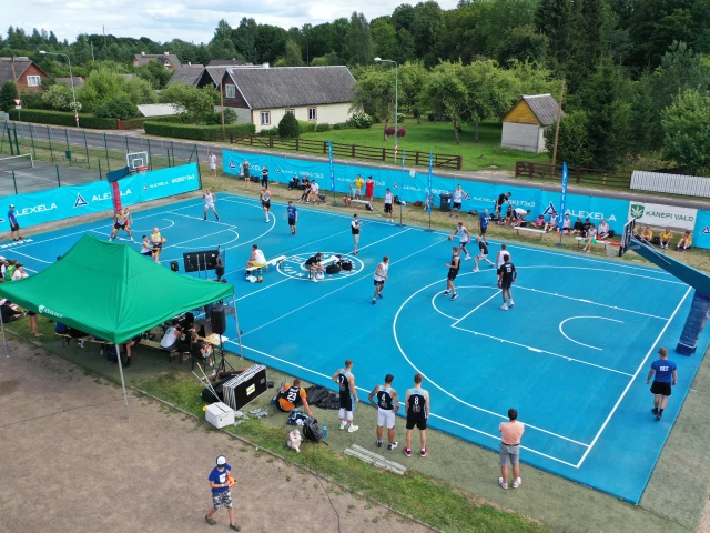 Profile of the basketball court Kanepi Court, Kanepi, Estonia