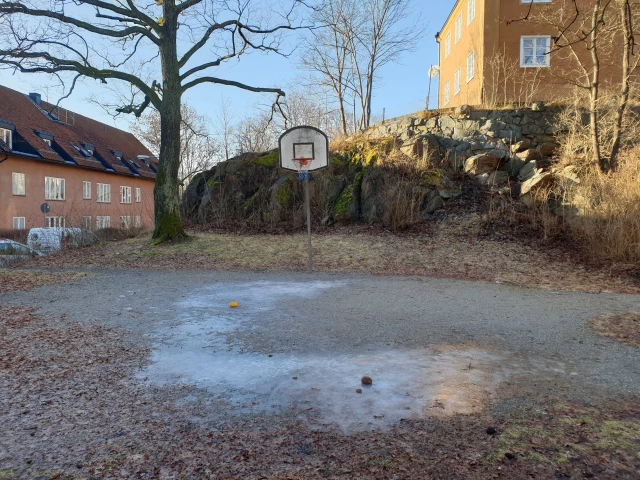 Profile of the basketball court Björkbacksvägen, Bromma, Sweden