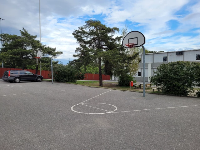 Profile of the basketball court Midsommarkransens gymnasium, Hägersten, Sweden