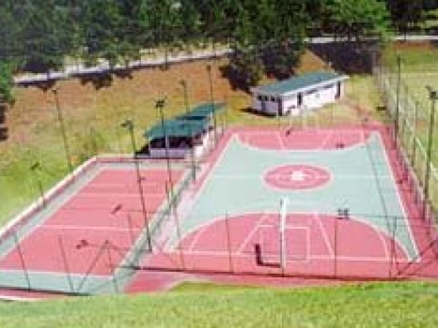 A basketball court in Sao Paulo, Brazil.