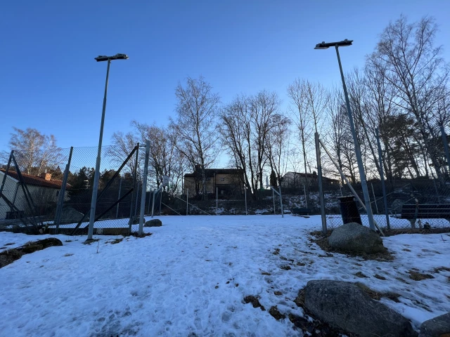 Profile of the basketball court Basketball Court, Spånga, Sweden