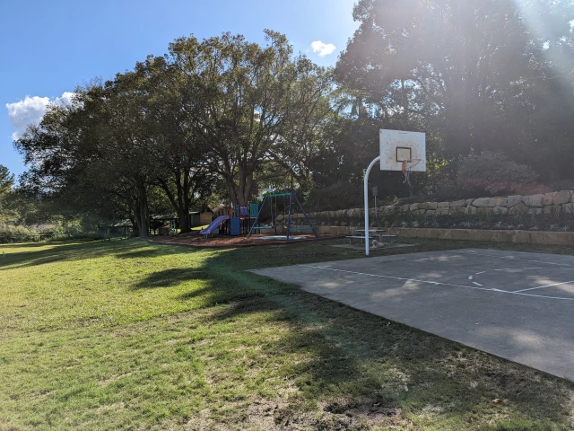 Profile of the basketball court Moss Day Park, Nambour, Australia