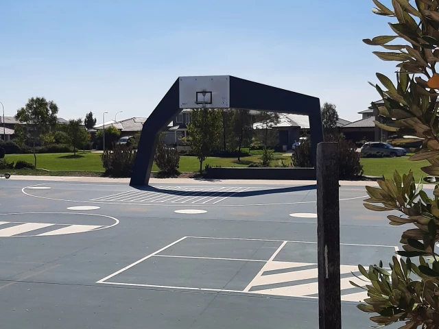 Profile of the basketball court Upper Point Cook Playground, Point Cook, Australia