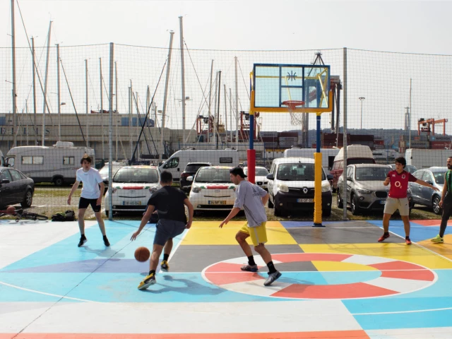 Profile of the basketball court Porto de Lisboa, Lisbon, Portugal