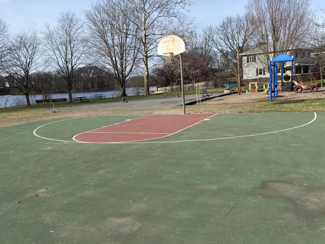 Profile of the basketball court Spy Pond, Arlington, MA, United States