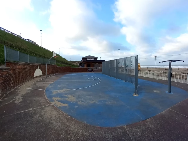 Profile of the basketball court Roker Beach, Sunderland, United Kingdom